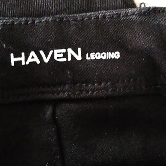 DL1961 Haven Legging Faux Leather Asphalt Skinny Raw Hem - Size 23 - Picture 7 of 8
